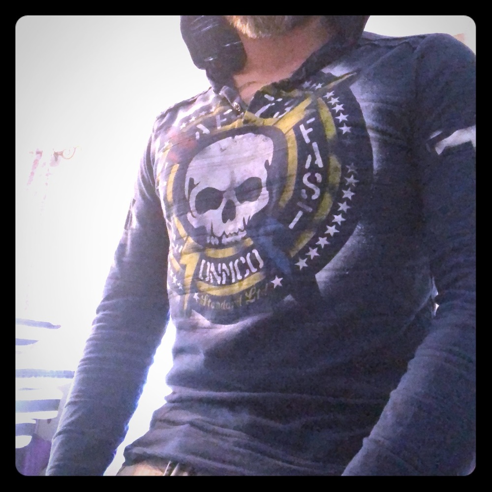 Affliction hoodie blue